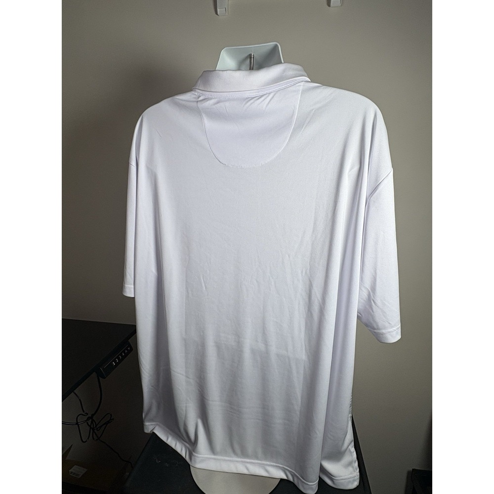Ben Hogan Polo Shirt Mens 3XL White, Gray Stripes,  Golf Performance Shirt - Picture 3 of 8